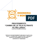 PROC-5030-MEC-PTE-19 CAMBIO DE LA TELA FILTRANTE FILTRO LAROX Rev