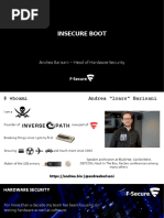 Insecure Boot: Andrea Barisani - Head of Hardware Security