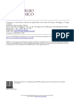 El Espacio y El Territorio Contexto de Significado en Las Obras de Simmel, Heidegger y Ortega y Gasset - Estudios Sociológicos - 1996