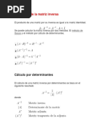 Matriz Inversa