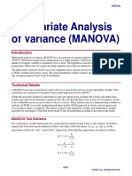 Multivariate Analysis of Variance (MANOVA)