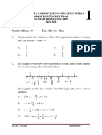 Addis Ababa City Administration Education Bureau Grade Eight Model Exam Examination 2012/ 2020