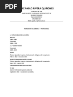 Ruiz Pablo Rivera Quiñones: 29 de Enero Del 1994 Calle 106 Asent. H Los Olivos de Pro Mz. K2 Lt. 24