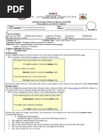 English 9 Activity Sheet