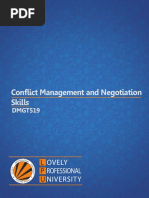 DMGT519 Conflict Management and Negotiation Skills PDF