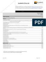 Academic Price List: GAMS Modules Solvers