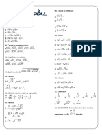 Ficha 03 - Potenciação, Radiciação, Fatorial PDF