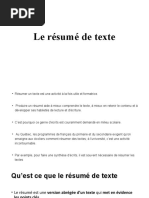 Le Résumé de Texte