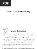 Mono & Stereo Recording