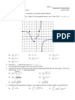 Instructions:: Math 120, Common Final Exam