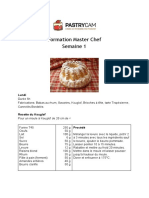 Copie de 1 Recettes Formation Master Chef 1er Semaine PDF