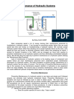 Maintenance of Hydraulic Systems