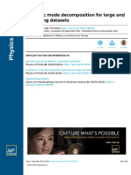 Dynamic Mode Decomposition For Large and Streaming Datasets: Articles You May Be Interested in