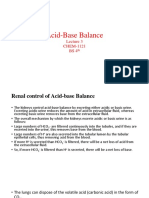 Renal Control of Acid Base Balance