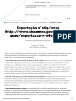 Exportação N° 069 - 2019 - Siscomex