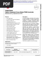 FAN6754WA Highly Integrated Green-Mode PWM Controller: Brownout and V Adjustment by HV Pin