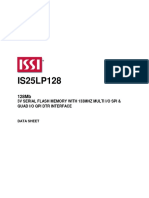 IS25LP128: 3V Serial Flash Memory With 133Mhz Multi I/O Spi & Quad I/O Qpi DTR Interface