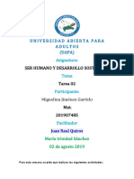 Tarea de La Semana II SER HUMANO Y DESARROLLO SOSTENIBLE