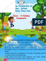 Columbia Foundation Sr. Sec. School D-Block, Vikas Puri: Class - 4 Holiday Homework