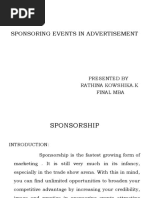 Sponsoring Events in Advertisement