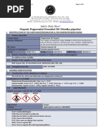 Organic Peppermint Essential Oil (Mentha Piperita) : Safety Data Sheet