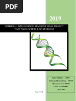 Artificial Intelligence-Semester Final Project Time Table Scheduling Problem