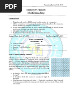 Semester-Project Multithreading: Instructions