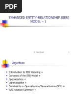 Enhanced Entity-Relationship (Eer) Model - 1: Dr. Ejaz Ahmed 1