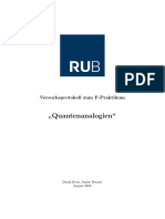 " Quantenanalogien": Versuchsprotokoll Zum F-Praktikum