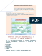 Tendencias Actuales y Emergentes de La TI Aplicadas en La Función Informática