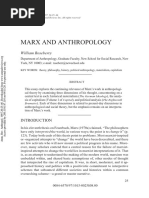 Marx and Anthropology (Art.) - W. Roseberry