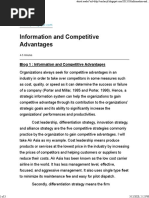 Information and Competitive Advantages