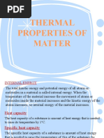 Thermal Properties of Matter