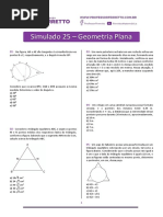 Simulado 25 - Geometria Plana