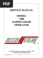 Service Manual Model 7300 Sliding Door Operator