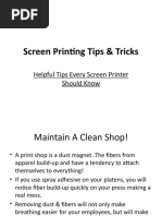 Screen Printing Tips & Tricks