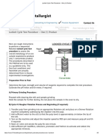 Locked Cycle Test Procedure - One (1) Product