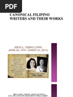 Canonical Filipino Writers