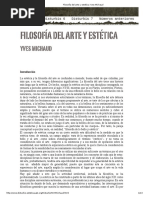 Filosofía Del Arte y Estética Yves Michaud