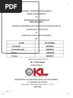 Automatic Backup For An Organization: 18Cs3210R - Enterprise Programming Project Based Report ON