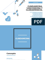 Clindamicina, Vancomicina y Cloranfenicol PDF