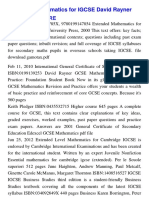 Extended Mathematics For IGCSE David Rayner