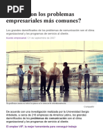 Cuáles Son Los Problemas Empresariales