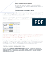 Analisis de Sensibilidad en Excel Financiero Estudiantes