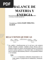 Balance de Materia en Estado Con Reacciones Quimicas