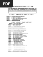 Um Solutions Spare Part List