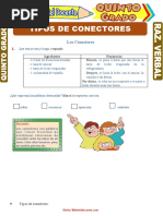 Tipos de Conectores para Quinto Grado de Primaria