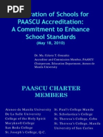 PAASCU Accreditation DR Gonzales