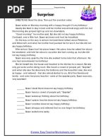 Sequencing Events. Worksheet