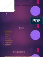 Department of Chemical Engineering: Thermisto R